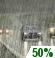 Chance Rain. Chance for Measurable Precipitation 50%